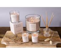 Marco Paul Set of 5 Black Vanilla Diffuser & Scented Candles Gift Set in Off-White Marco Paul Off-White