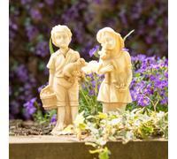 Marco Paul Set of Kids Garden Resin Ornaments in Grey Marco Paul Grey