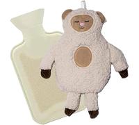 Marco Paul Sheep Hot Water Bottle with Plush Cover - 1L Extra Long Hot Water Bottle for Neck, Back, Hand & Foot Warming - Soft Animal Hot Water Bottle for Winter Comfort & Christmas Gifts