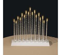 Marco Paul Silver Candle Bridge Christmas Light Decoration Mains Operated Modern LED Xmas Candles Christmas Ornaments Christmas Windowsill Decorations Christmas Table Decorations Arch Decoration