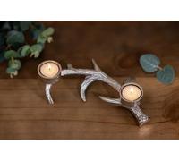 Marco Paul Silver Stag Candle Holder Stag Ornament Tealight Holders Deer Antler Candle Holders Home Candalebras Centrepiece Wedding Decor Accessories Gifts for Home Tea Light Holder Mantel Ornament