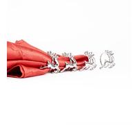 Marco Paul ® 4pcs Christmas Decorations Napkin Holder Christmas Napkin Rings Silver Reindeer Christmas Decoration Stag Reindeer Christmas Decor Table Settings Party Accessories Decor