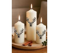 Marco Paul Silver Stag Head Candle Pins Stag Accessories Reindeer Candle Marco Paul Silver