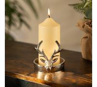 Marco Paul Silver Stag Pillar Candle Holder Candle Holder Plate Marco Paul Silver