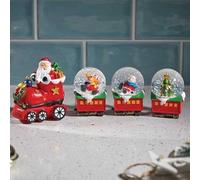 Marco Paul Snow Globe Christmas - Large Novelty Train Ornament, Christmas snow globes for adults, Christmas Ornaments for the home (All Aboard! Train)