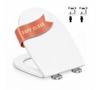 Marco Paul Soft Close Quick Release Toilet Seat White Oval WC Seat Marco Paul White