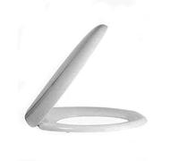 Marco Paul Soft Close Toilet Seat - White 46cm x 34cm, Universal Fit for Round and Oval Toilets - Durable Hardwearing Plastic, Heavy Duty Design with Soft Close Hinges, Quick and Easy to Install