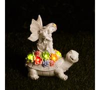 Marco Paul Solar Fairy Tortoise Ornament Garden Led Statue