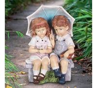 Marco Paul Solar Kids Garden Ornament Statue Outdoor Figure Lighting Patio Flower Bed