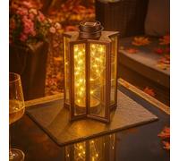 Marco Paul Firefly Star Lantern Large Style Fire Fly Effect Solar Powered Candle Lantern Hanging Indoor Or Outdoor Light Garden Home Bar Café Vintage Look Lighting Patio