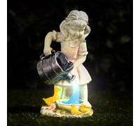 Marco Paul Solar Led Girl With Watering Can Garden Ornament