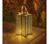 Marco Paul Solar LED Lantern Hanging Autumn Lighting for Garden Star Shape Light for Outdoors 24cm Light Up Autumn Decoration Outdoor Star Lantern Autumn Hanging Lantern