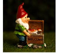 Marco Paul Solar Light Gnome Garden Ornament LED Welcome Chest Marco Paul Multicolor