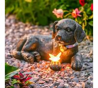 Marco Paul Solar Light Up Puppy With Butterfly