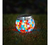 Marco Paul Solar Mosaic Glass Lantern LED Table Top Lighting Outdoor Wedding Decorative Marco Paul Multicolor