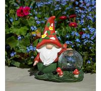 Garden Mile Solar Powered Woodland Wizard LED Light Up Garden Ornament Colour Changing Solar Light Outdoor Light Patio Flower Bed Pathway Novelty Lamp Crystal Effect Globe Lighting (Mushroom)