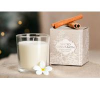 Marco Paul Spiced Cinnamon Scented Glass Candle in White Marco Paul White