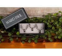 Marco Paul Stag Candle Pins Set Decorative Gift Set Long Burning Tea Lights Candles Long Burning - Decorative Candle Pins Deer Antler Decoration Ornament for Home Decor, Wedding Gift 3pc