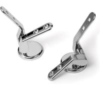 Marco Paul Stainless Steel Chrome Universal Toilet Seat Fittings Toilet Seat Hinges Rust Resistant Replacement Fixing Ideal Standard Toilet Seats Fittings and Fixtures Top Fixing Toilet Seat Fitting