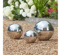 Marco Paul Stainless Steel Gazing Ball - 3pc Silver Polished Mirrored Marco Paul Silver