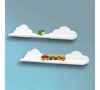 Marco Paul Stylish 2 Pack White Cloud Shape Floating Shelves