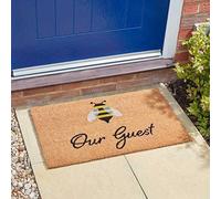 Marco Paul Tan Coir 'Bee Our Guest' Bumblebee Nonslip Doormat 75x45cm | Size: Medium Marco Paul Multicolor Medium