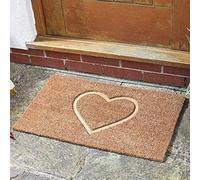 Marco Paul Tan Coir Love Heart Nonslip Doormat 75x45cm in Beige | Size: Medium Marco Paul Beige Medium