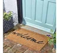 Marco Paul Tan Coir Welcome Mat Nonslip Doormat 75x45cm in Beige | Size: 45 cm x 75 cm Marco Paul Beige 45 cm x 75 cm