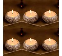 Marco Paul Tealight Candle Holder 6pc Ceramic Cream in Off-White Marco Paul Off-White