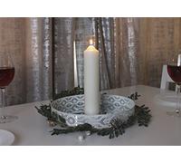 Marco Paul Traditional Ivory Church Pillar Candle Long Burn Candles 75 Hour Burn Time - Unscented Decorative Household Candles Large 23cm Pillar Candle Table Centerpiece Candlesticks