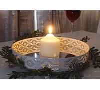 Marco Paul Traditional Ivory Church Pillar Candle Long Burn Time Candles 50 Hours Burning Warm Lighting Candle Lantern Light Long Lasting Centrepiece Wedding Party Accessories Large Candles 8cm