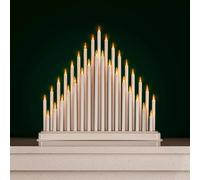 Marco Paul Traditional White 33 Candle Christmas Candle Bridge Tower Warm White Flameless Candles Marco Paul White