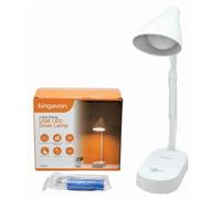 Marco Paul USB White LED Desk Lamp - Foldable 360° Adjustable Spotlight Bending Light with 2.4W and 3 Lighting Modes - Modern Home Lamp Indoor Use for Study, Bedroom, Living Room and Office