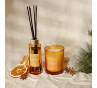 Marco Paul Winter Spice and Orange Scented Candles and Diffuser Home Decor Candle Gift Set Tea Candles Small Candles Long Burning Tea Lights Candles Long Burning Christmas Candles Candle Sets