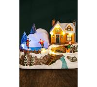 Marco Paul Winter village scene with ice rink | Size: 20 cm Marco Paul Multicolor 20 cm