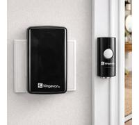 Marco Paul Wireless Digital Door Chime - 80m Range Battery Operated Doorbell with Push Button Transmitter - 36 Melodies, Adjustable Volume in Black