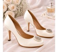 Marco Paul Women's Ivory Satin Bridal Shoe | Size: 7 Marco Paul Ivory 7