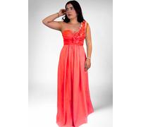 Marco Paul Women's Satin Fitted Strapless Bridesmaid Dress in Coral | Size: 8 Marco Paul Coral 8