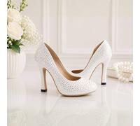 Marco Paul Women's White Woman's Satin Bridal Shoe | Size: 3 Marco Paul White 3