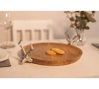 Marco Paul Wooden & Metal Stag Cake Tray in Brown Marco Paul Brown