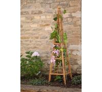 Garden Mile® Large Garden Obelisk Outdoor Arch Heavy Duty Strong Tubular Plant Cage For Roses Climbing Plants Support Structure Garden Decoration Ornamental (Woodland Obelisk 1.5m)