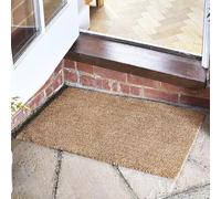 Marco Paul Woven Coir Matting Cut to Size Natural Coir Door Mat, Heavy Duty Entrance Doormat - Woven Coconut Fibre Outdoor Door Mats for Front Door, Porch (60x90cm Plain Door Mat)
