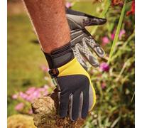Marco Paul Yellow And Black Advanced Grip Gardening Gloves- Large
