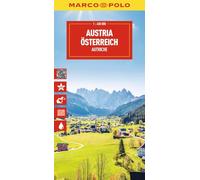 MAIRDUMONT Road Map Austria Marco Polo - Top sights, scenic routes, digital expansion