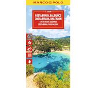Costa Brava Marco Polo Map : Includes East Pyrenees, Andorra, Perpignan, Barcelona, Mallorca, Ibiza