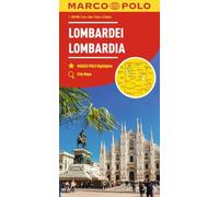 Marco Polo Lombardy Travel Map: Road Map for Road Trips with Top Sights and Scenic Routes (Folded Map)