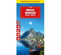 Marco Polo Norway Travel Map: Road Map for Road Trips with Top Sights and Scenic Routes (Folded Map)