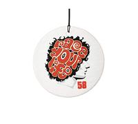Marco Simoncelli 58 Car Air Freshener (Famous Celebrity Stars Icons/Fun Xmas Christmas Stocking Filler/Secret Santa/Novelty Scented Gift)
