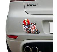 Marco Simoncelli (58) Cartoon Effect Funny Decal Sticker - Car, Laptop, Doors or Walls - Ideal for Camper Vans, Caravans, Cars and Vans - National Pride