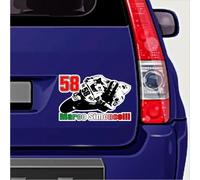 Marco SIMONCELLI 58 Motorcycle Racing 6" (155mm) Vinyl Bike Sticker, Decal